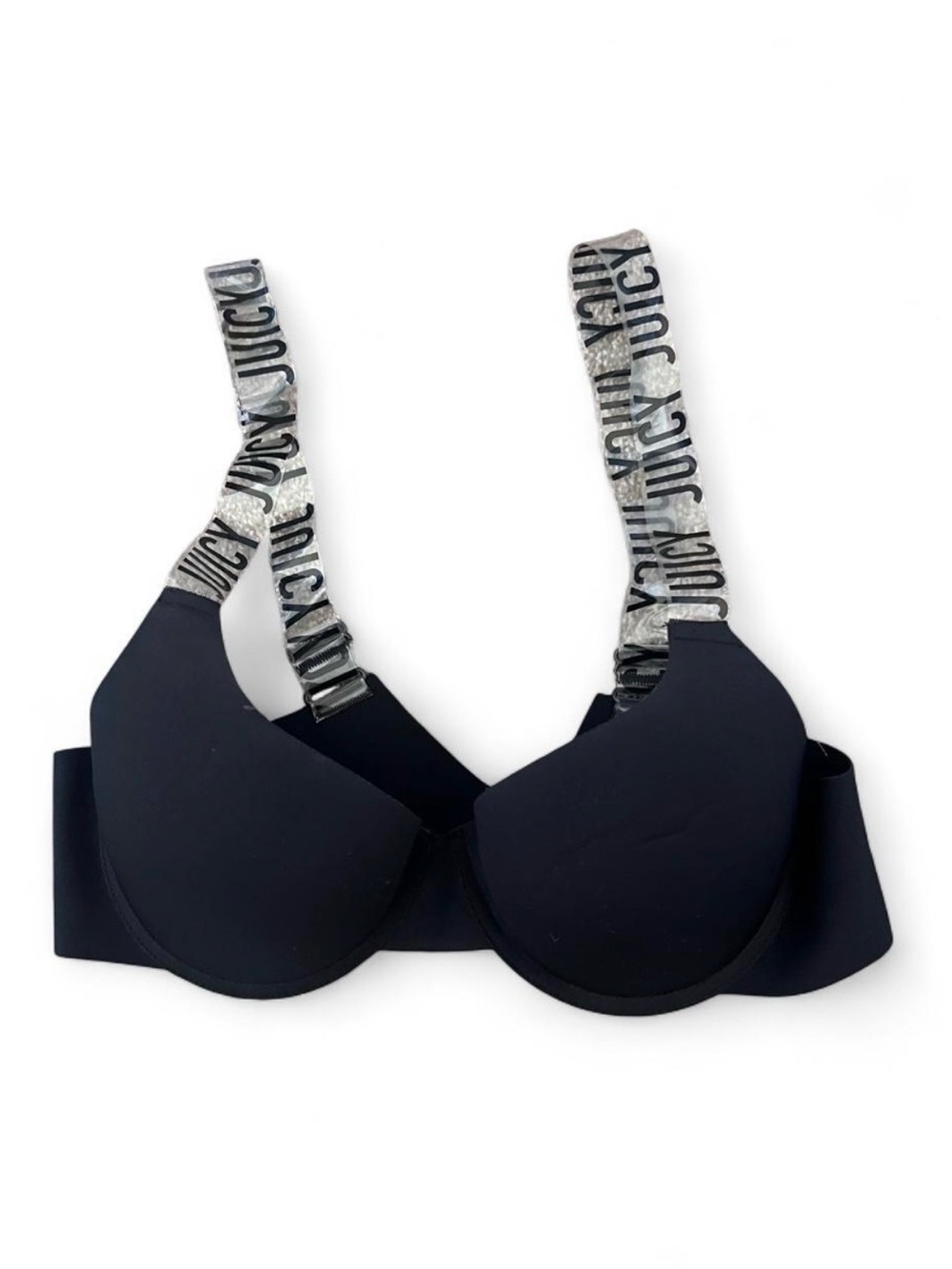 Juicy Couture Black Underwire padded Bra with Branded Straps